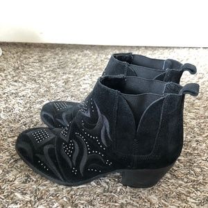 Fergie Black Leather Booties | Never Worn | 6.5